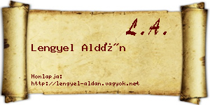 Lengyel Aldán névjegykártya